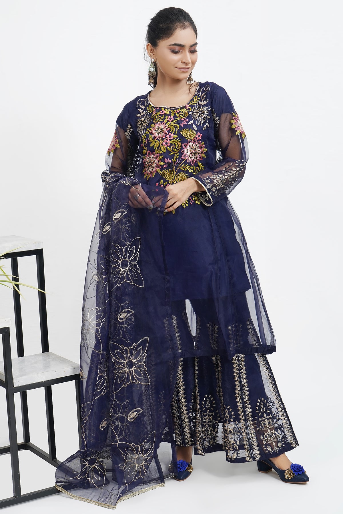 3PC Organza Frock