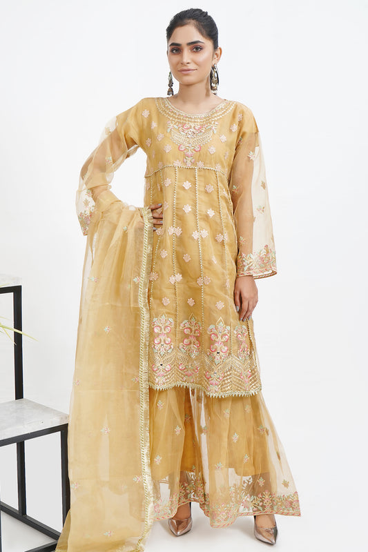 3PC Organza Frock