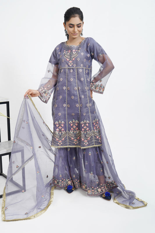 3PC Organza Frock