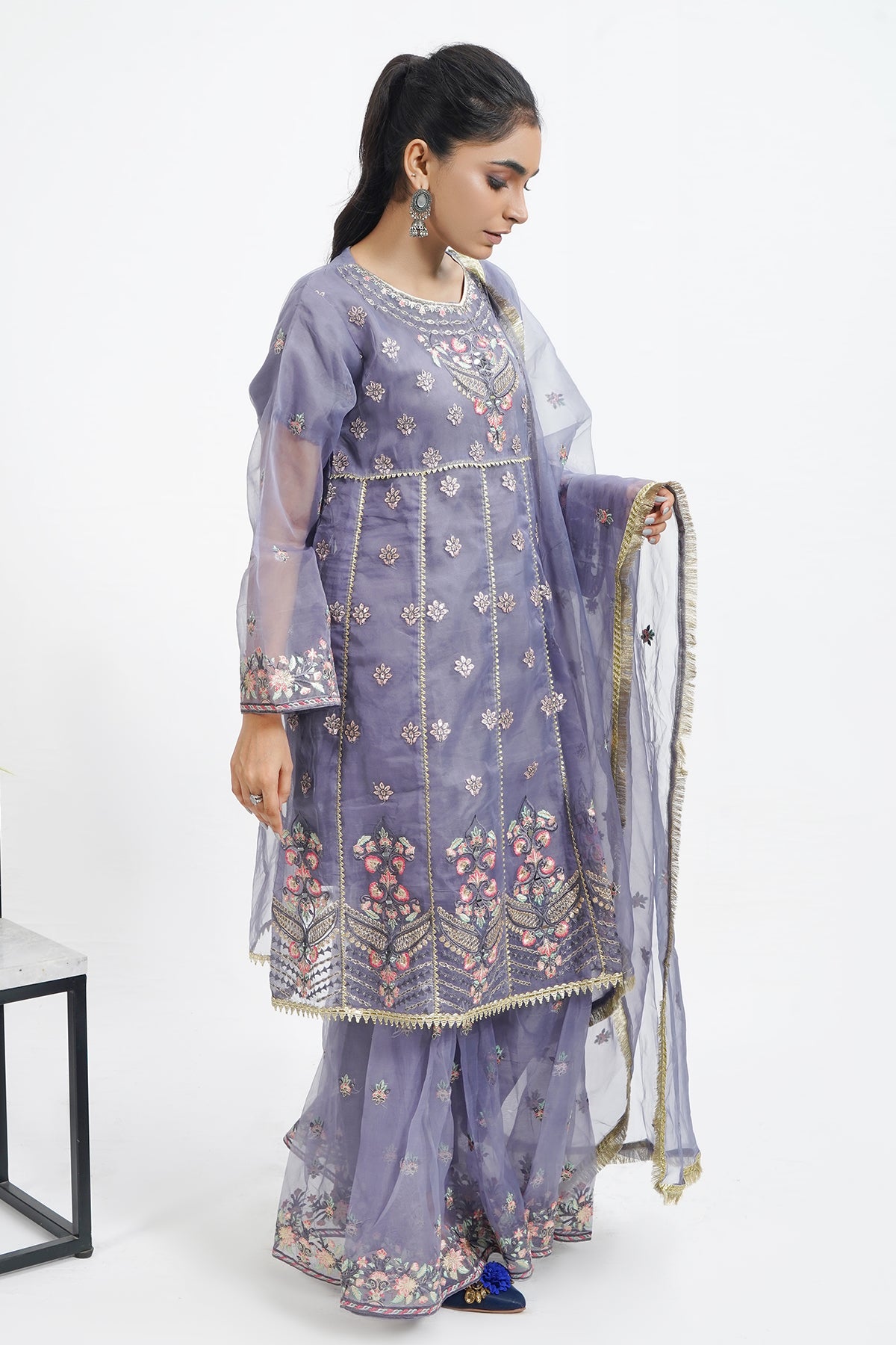 3PC Organza Frock