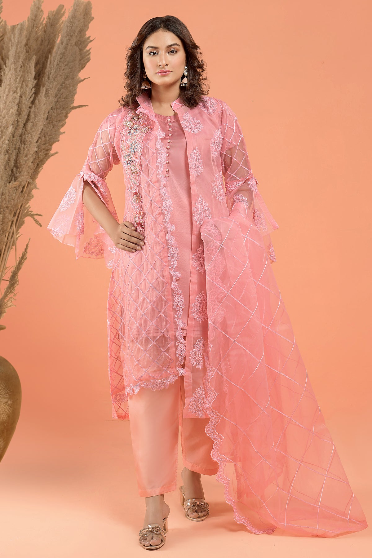 4PC Organza Dress