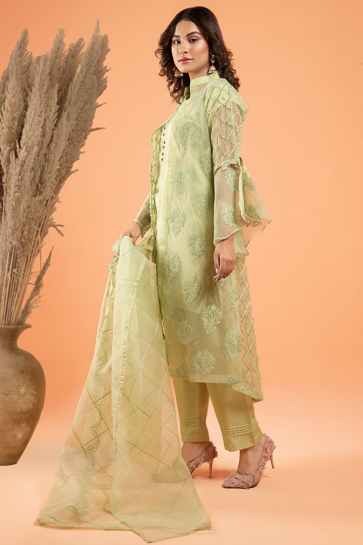 4PC Organza Dress