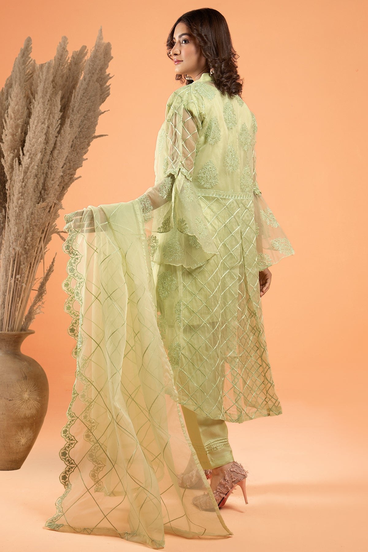 4PC Organza Dress