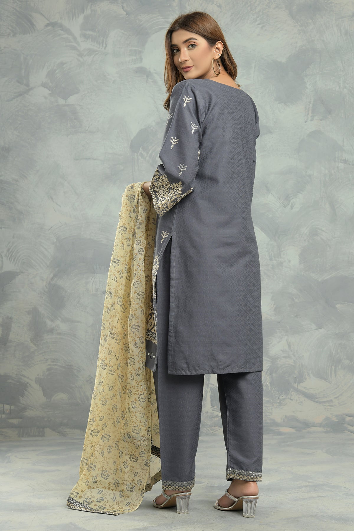 3PC Embroidered Dress