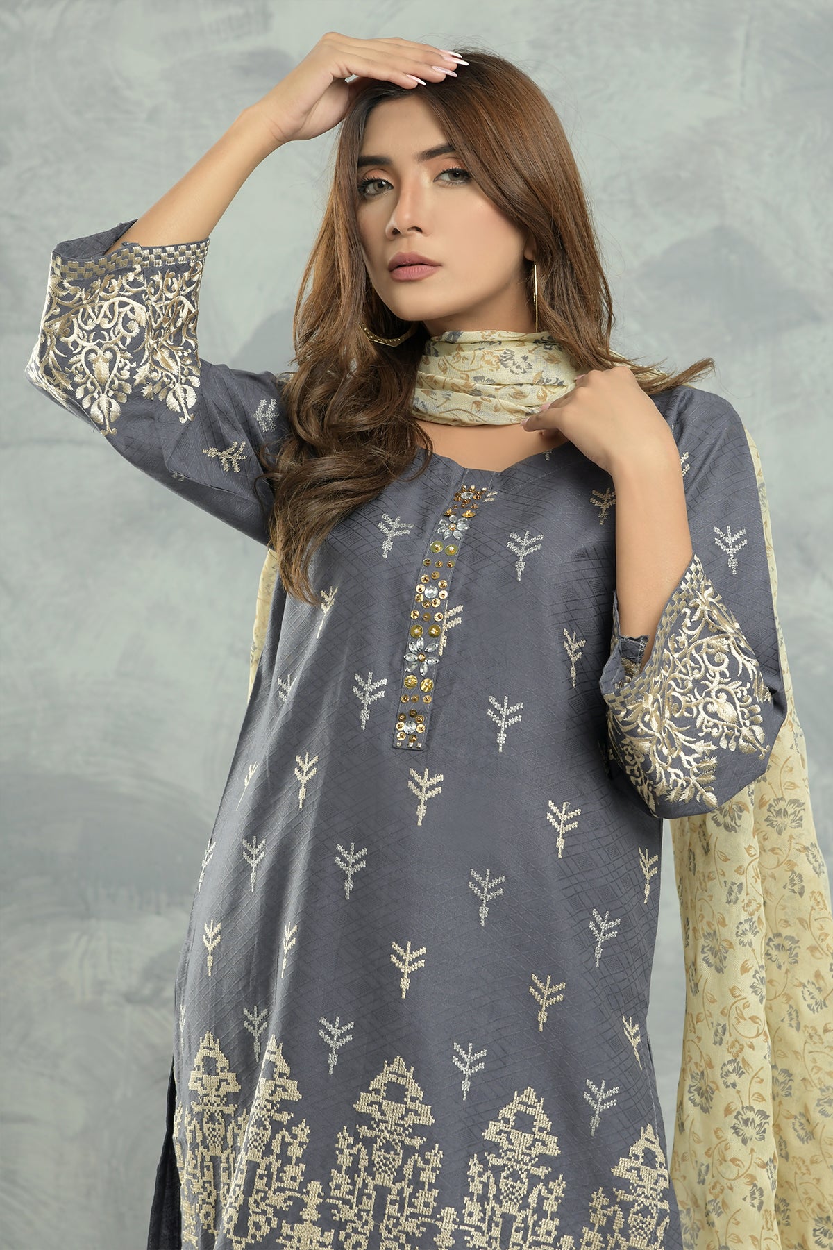 3PC Embroidered Dress