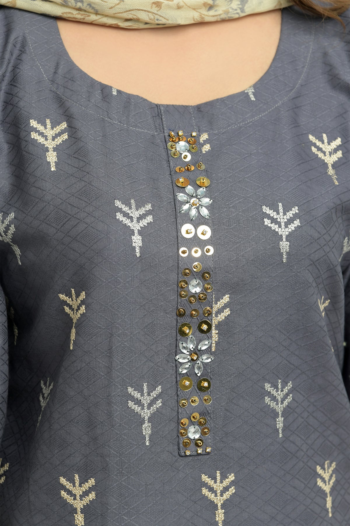 3PC Embroidered Dress