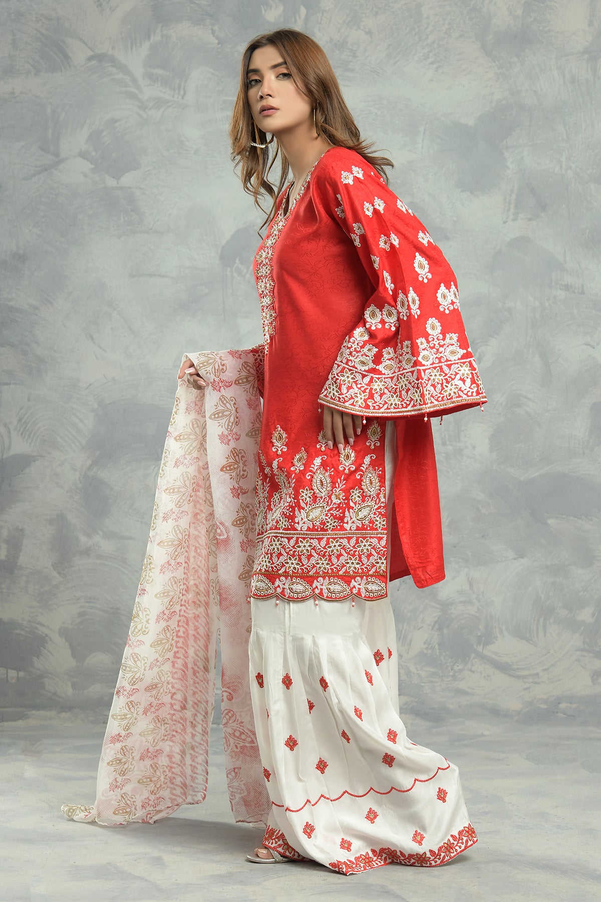 3PC Embroidered Dress