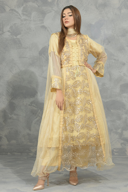 3PC Organza Frock