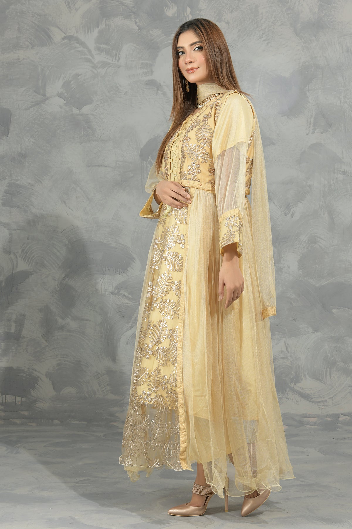 3PC Organza Frock