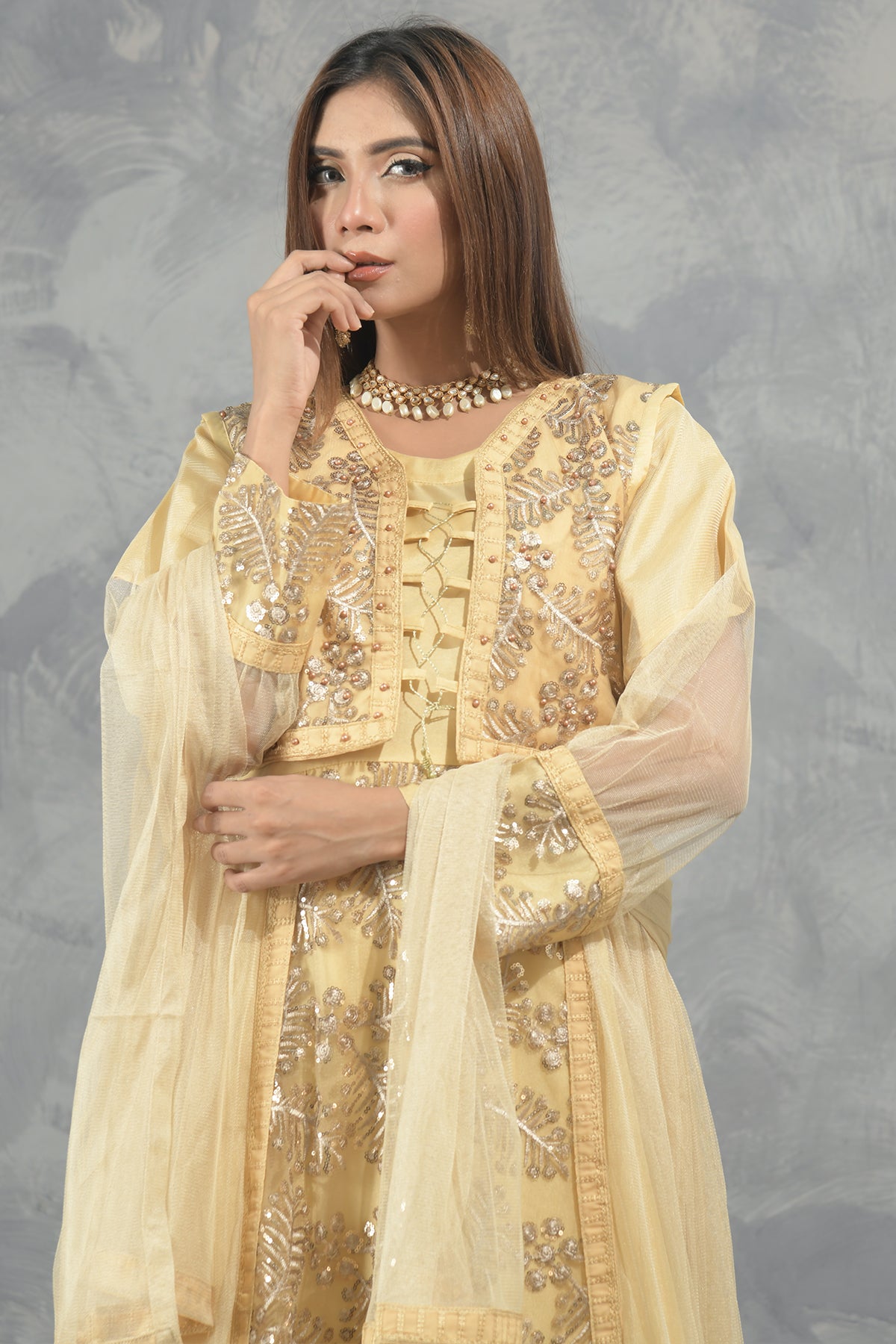 3PC Organza Frock