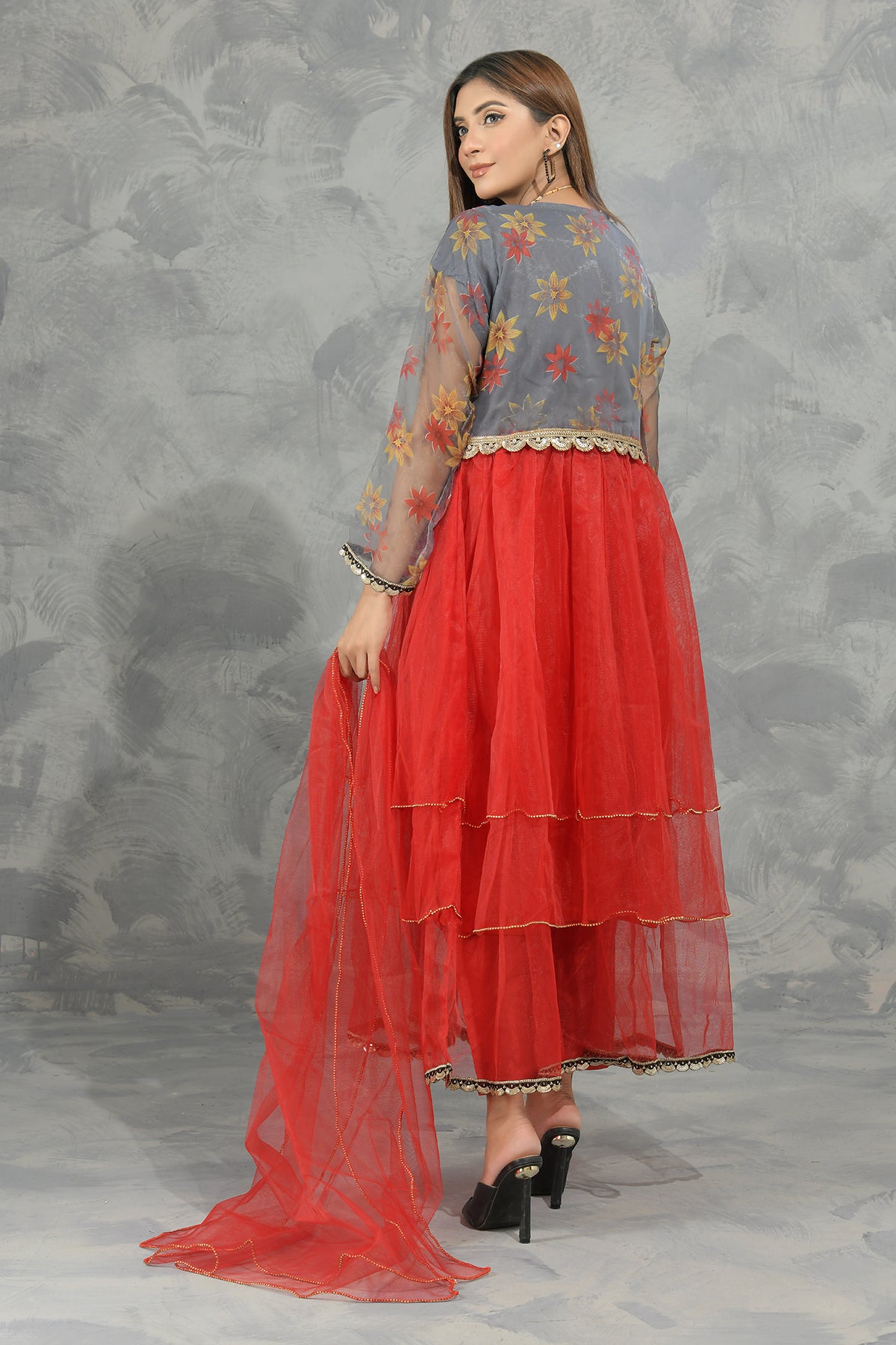 3PC Net Frock